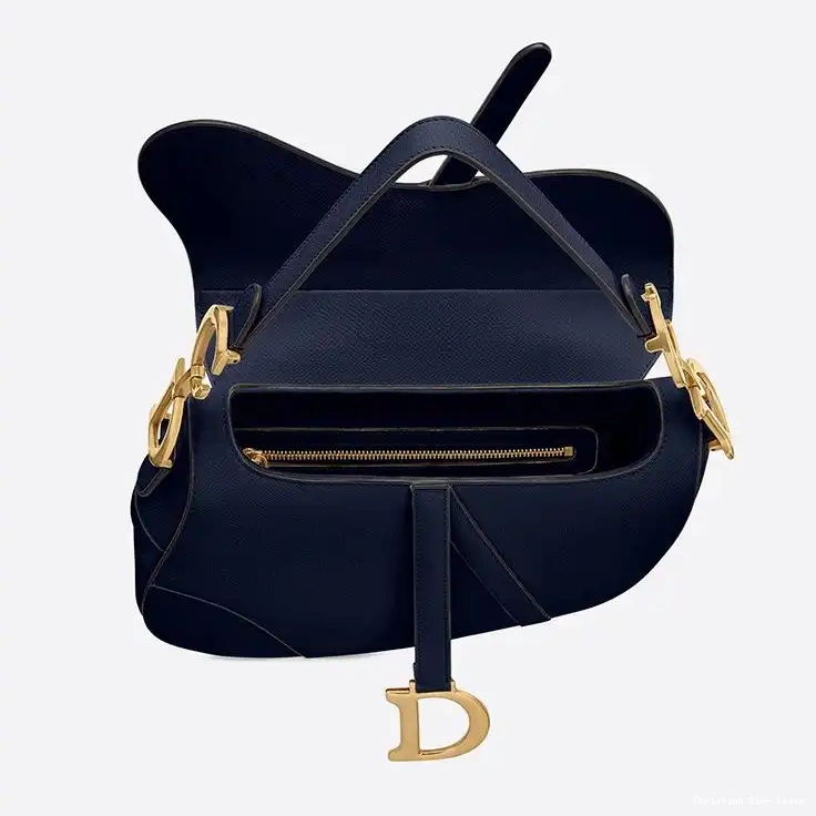Cheap Navy Bag Blue Calfskin Saddle Grained Dior 0615 Luxury